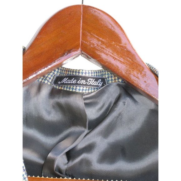 Sports Coat Houndstooth Made in Italy 100% Wool - Picture 4 of 9